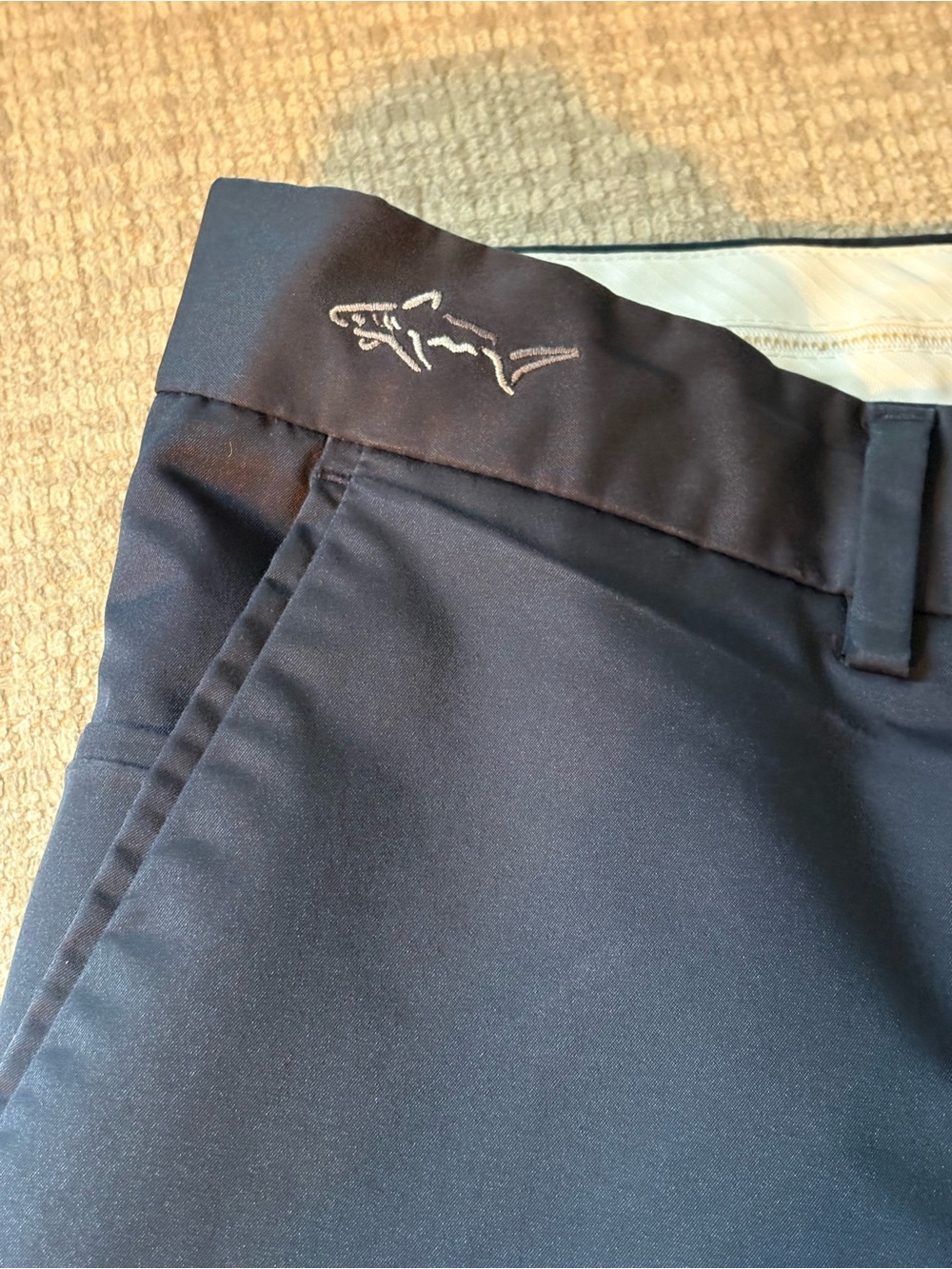 Greg Norman Collection Navy Flat-Front Performance Shorts - Picture 3 of 4
